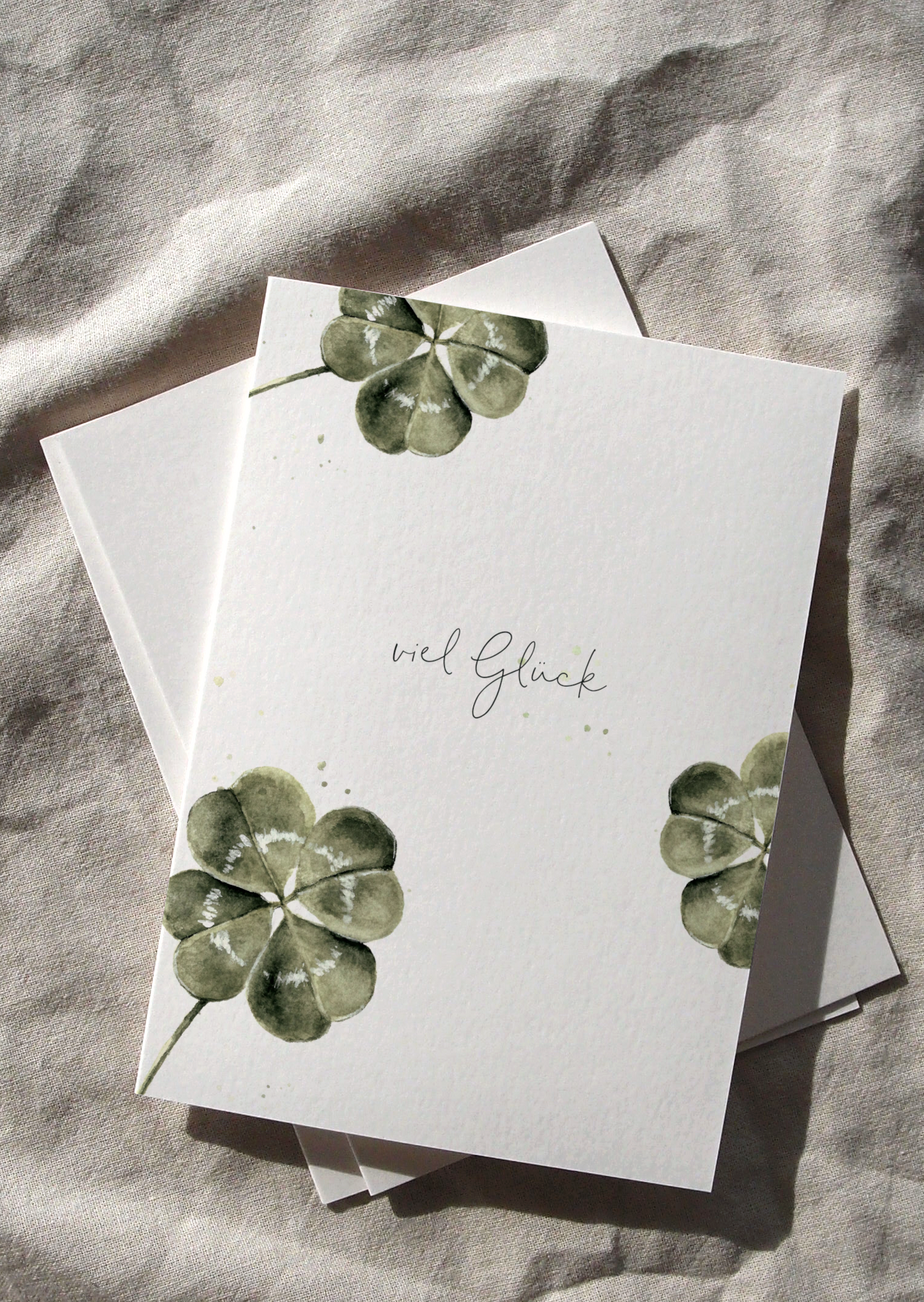 Karte Viel Glück | Klee
