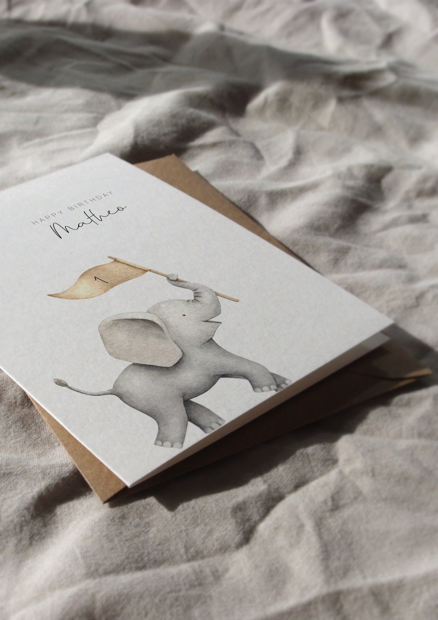 Karte Kindergeburtstag | Elefant