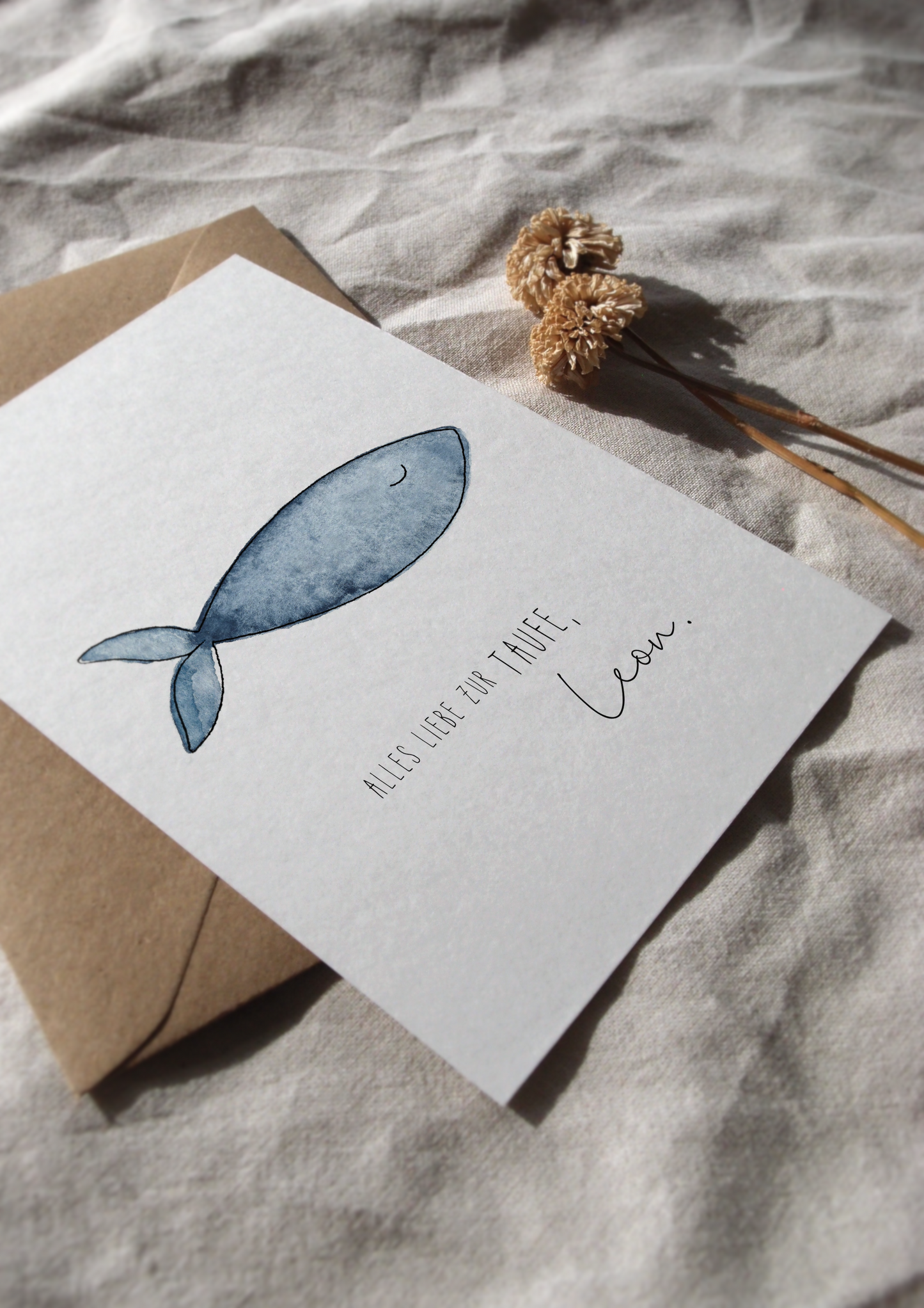 Karte Taufe | Fisch