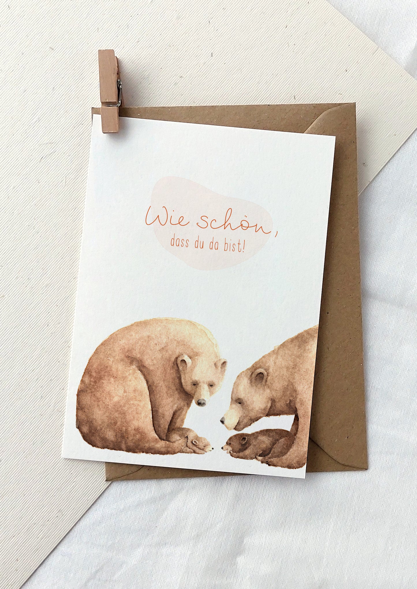 Karte Geburt | Bärenfamilie