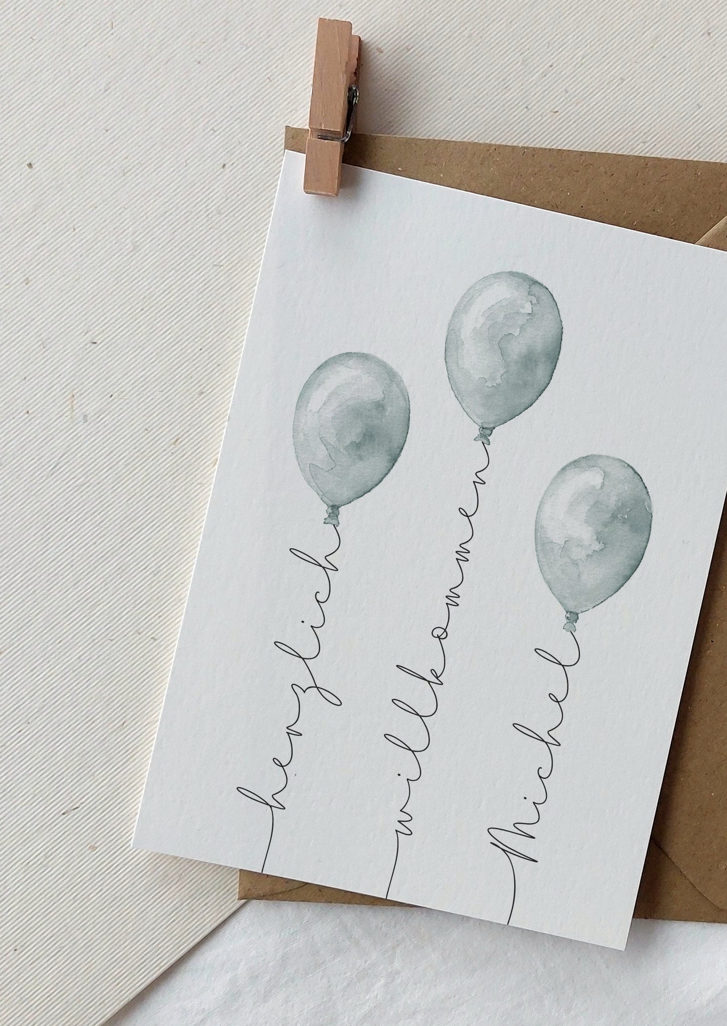 Karte Geburt | Ballons