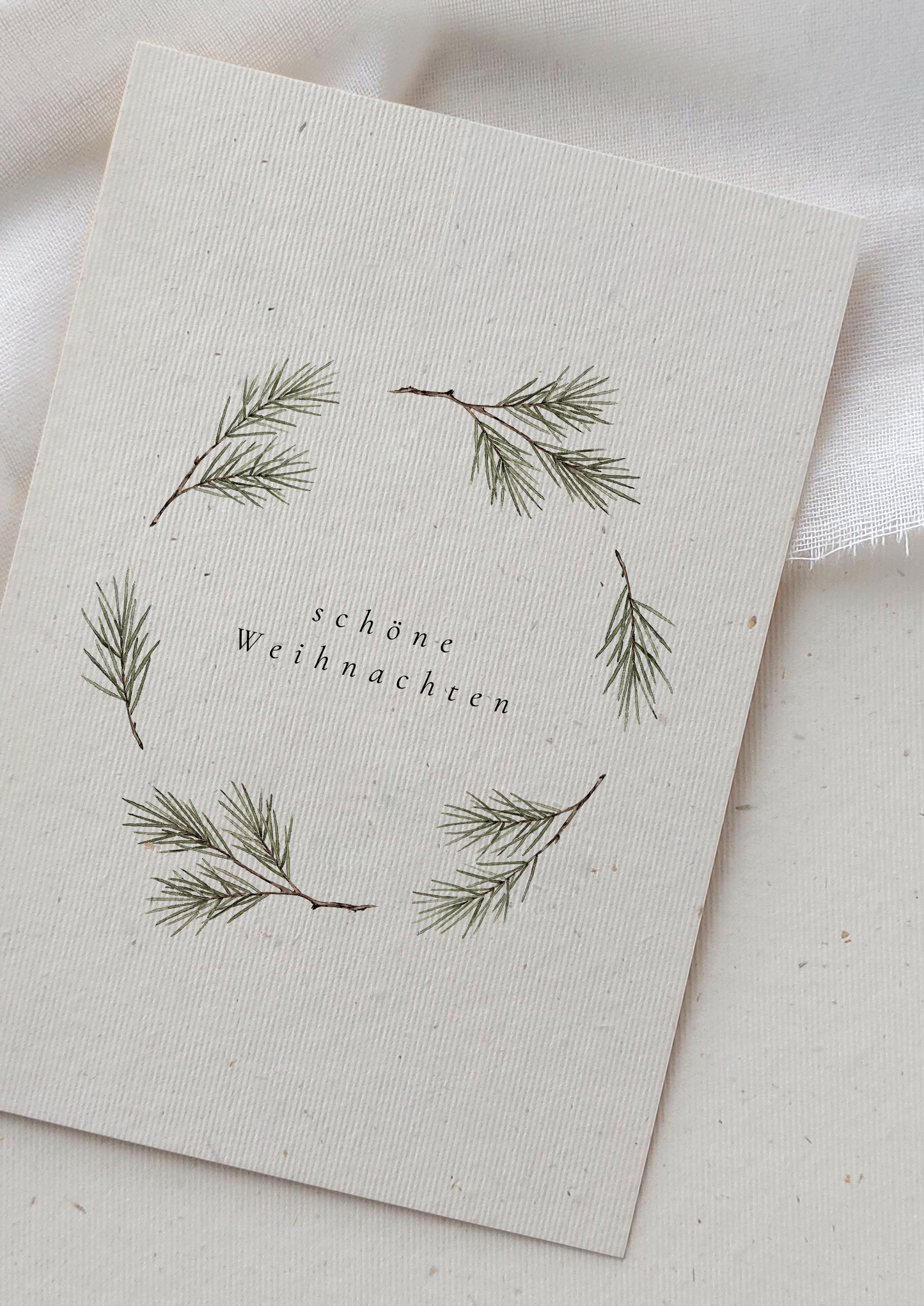 Karte Weihnachten | Tannenkranz