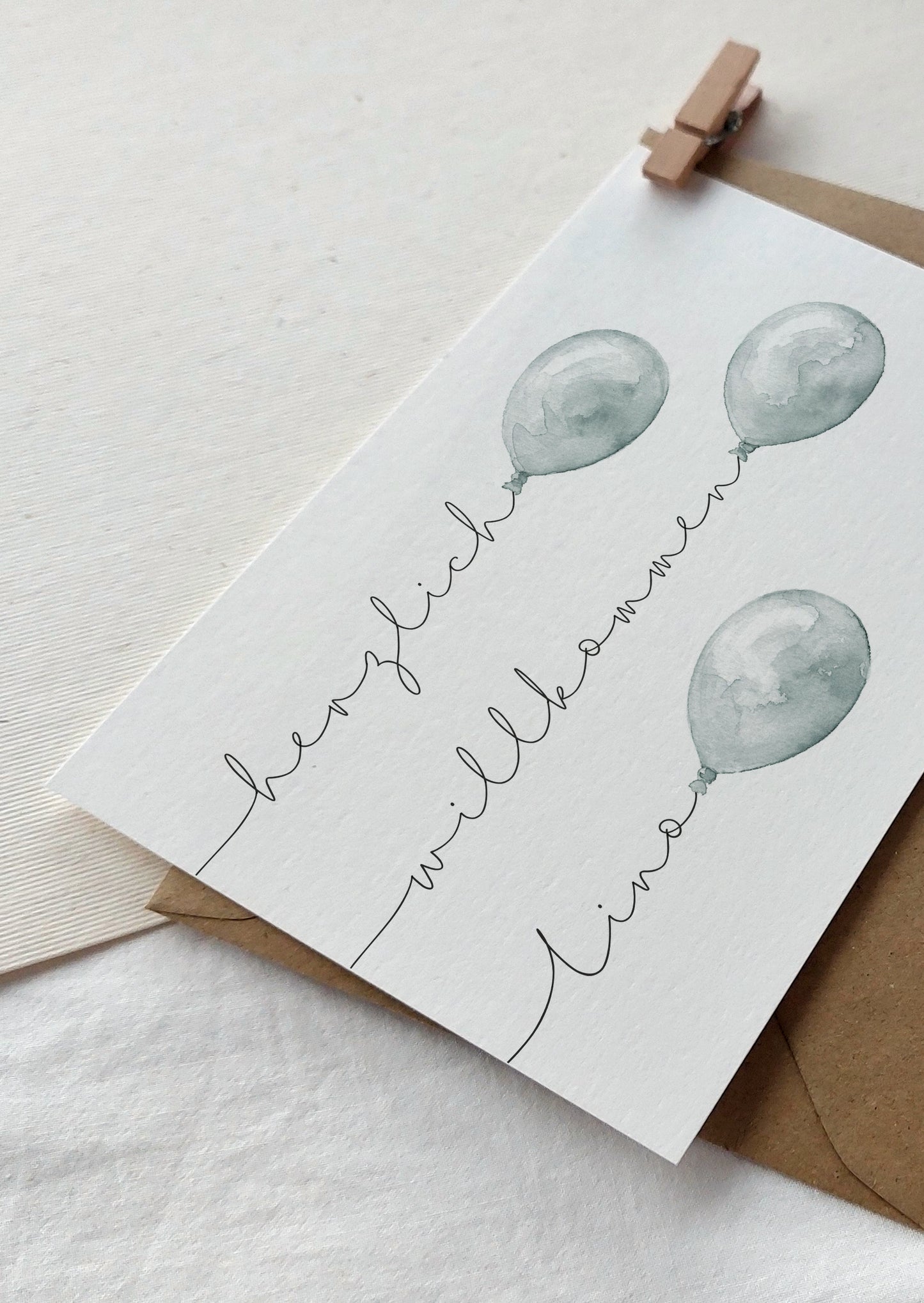 Karte Geburt | Ballons