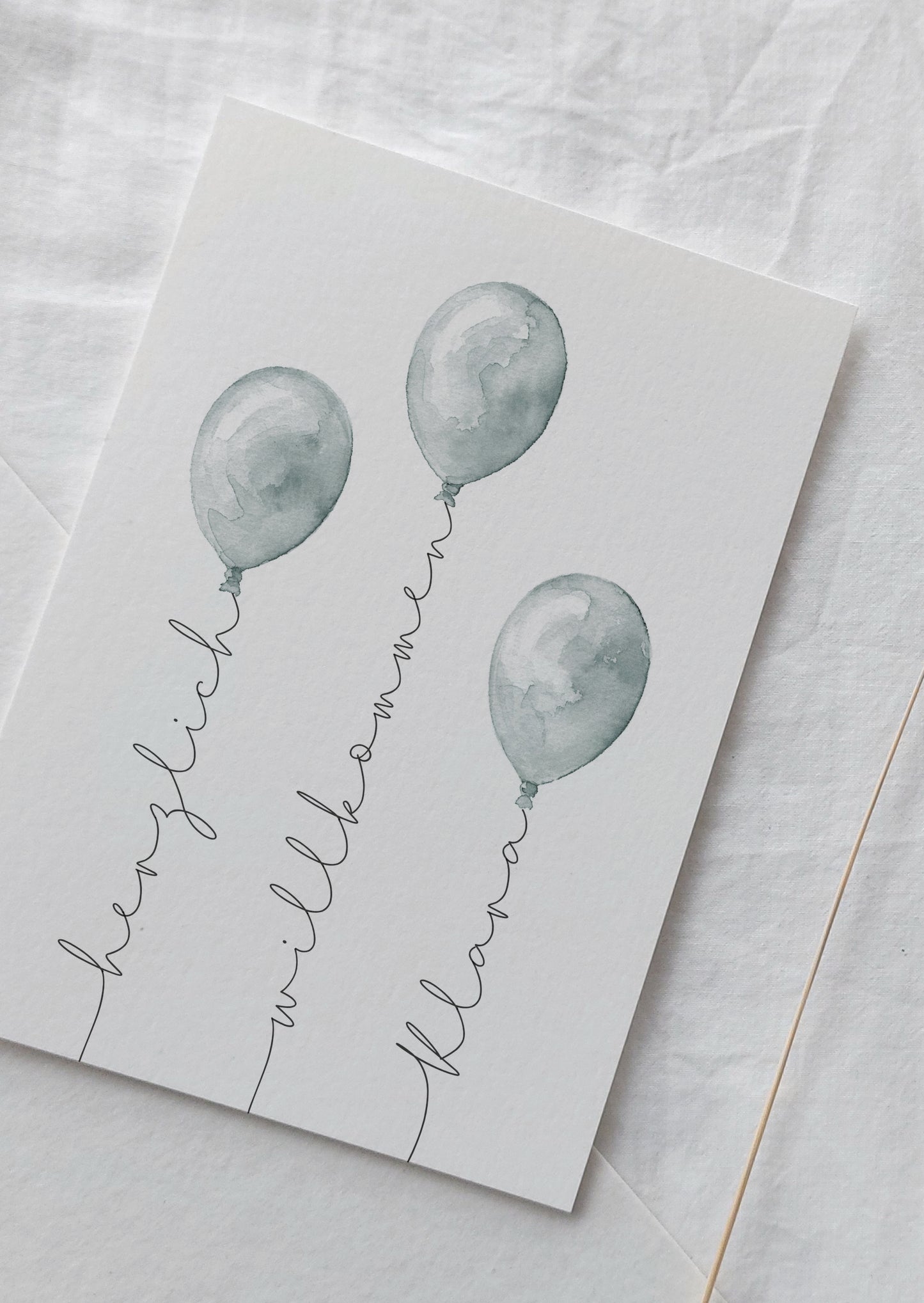 Karte Geburt | Ballons