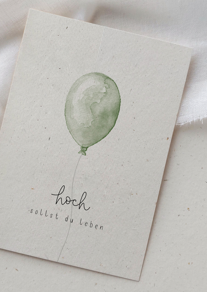 Karte Geburtstag | Hoch sollst du leben